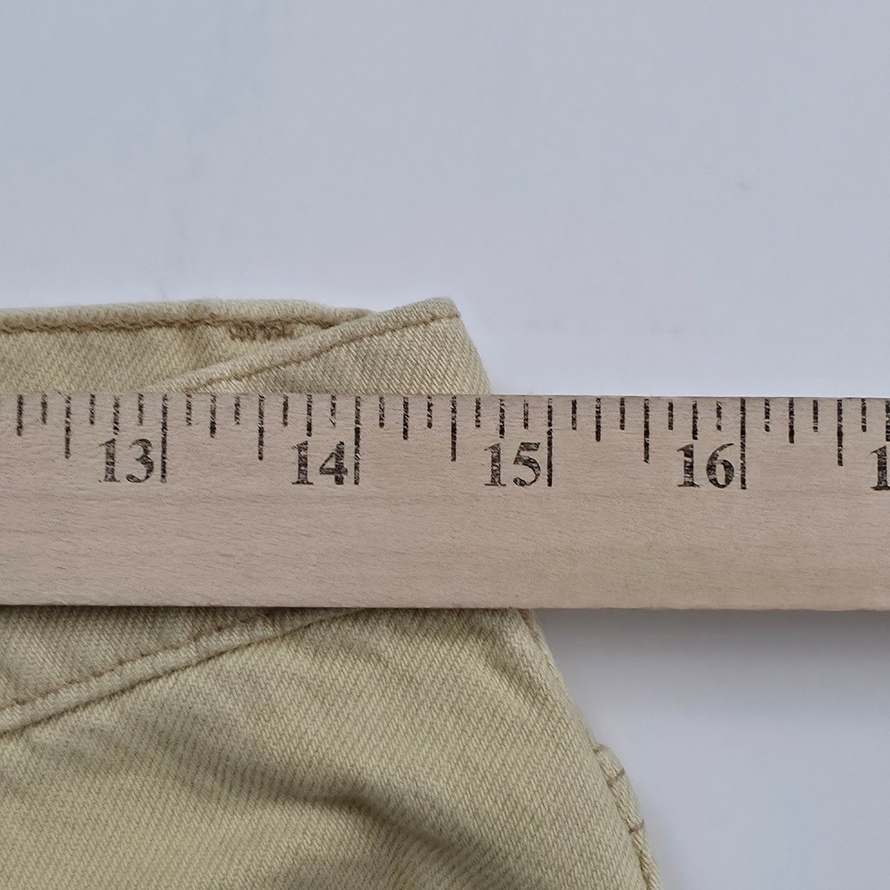 Levis Vintage 90s Tapered Jeans Women 12 M Sand Tan High Waisted Made in USA 550 - Picture 6 of 15